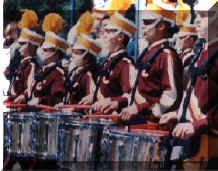 First year California snare line at Disney includes: Bob Churchel, John Gutowsky, Duncan, Laura, Kelly, Travis.